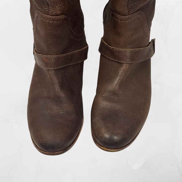 UGG Leather Riding Boots Women’s 8 Brown Tall Harness Zip Equestrian - Picture 6 of 13